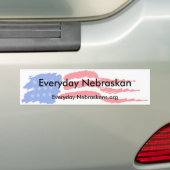 flag4, Alleday Nebraskan, Dagelijkse Nebraskans.or Bumpersticker (Op auto)