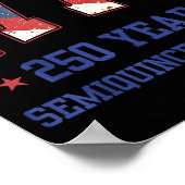 Flag 250 Years 1776-2026 250th Birthday Anniversar Poster (Hoek)