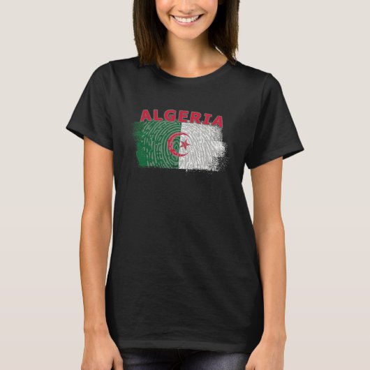 Flag Algeria Nationality State North Africa T-shirt (Voorkant)