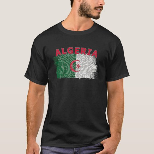 Flag Algeria Nationality State North Africa T-shirt (Voorkant)
