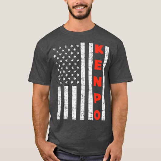 Flag American Kenpo Patriotic Kempo Gift T-shirt (Voorkant)