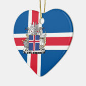 Flag and coat of arms of Iceland Keramisch Ornament (Links)