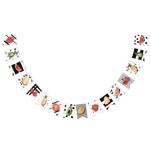 FLAG BANNER | Tweetti Frutti Birthday Party (Alle)