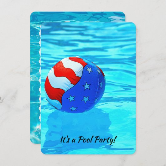 Flag Beach Ball voor zomer zwembad Party Kaart (Voorkant / Achterkant)