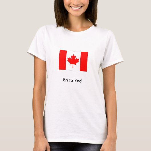 flag_canada, Eh to Zed T-shirt (Voorkant)
