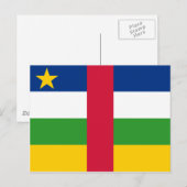 Flag CF Centraal-Afrikaanse Republiek Briefkaart (Voorkant / Achterkant)