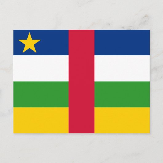 Flag CF Centraal-Afrikaanse Republiek Briefkaart (Voorkant)