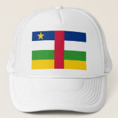 Flag CF Centraal-Afrikaanse Republiek Trucker Pet (Voorkant)