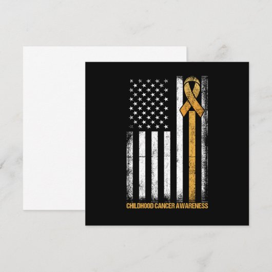 Flag Childhood Cancer Awareness Gift Kaart (Voorkant / Achterkant)