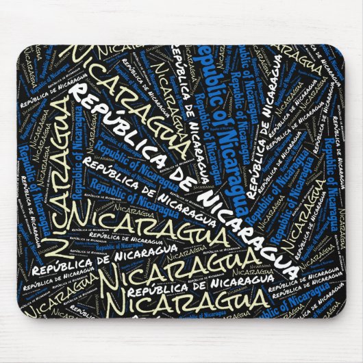 Flag Colors Patriotic uit Nicaragua Muismat (Voorkant)