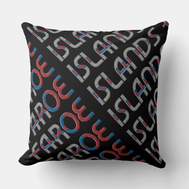 Flag Colors Typography Souvenir Kussen (Voorkant)
