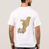 Flag Congo-Brazzaville + Kaart + Tekst T-Shirt (Achterkant)