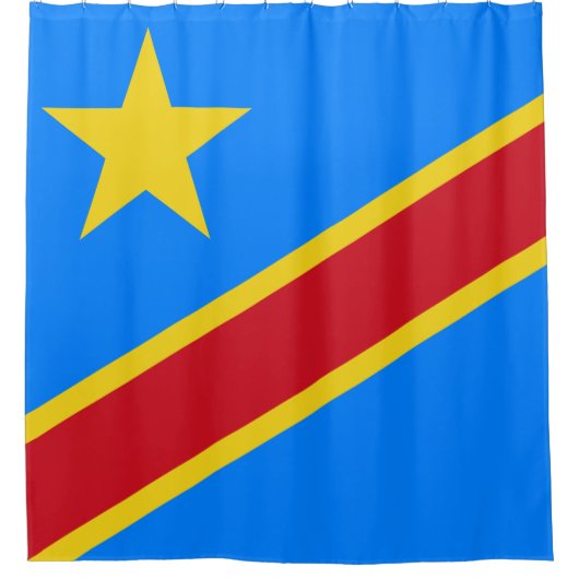 Flag Congo-Kinshasa Douchegordijn (Voorkant)