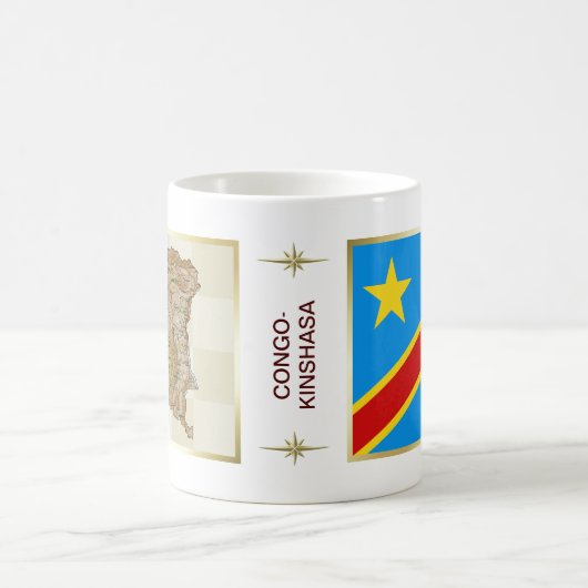 Flag Congo-Kinshasa + Mok kaart (Center)