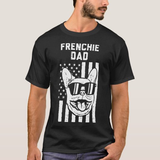 Flag Cool French Bulldog T-shirt (Voorkant)
