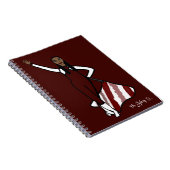 Flag Dancer Burgundy White Accent F Notitieboek (Rechterzijde)