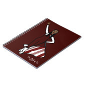 Flag Dancer Burgundy White Accent F Notitieboek (Linkerzijde)