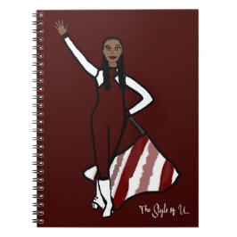 Flag Dancer Burgundy White Accent F Notitieboek