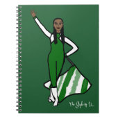 Flag Dancer Green White Accent F Notitieboek (Voorkant)