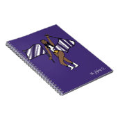 Flag Dancer White Paars Gold Accent F Notitieboek (Rechterzijde)