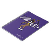Flag Dancer White Paars Gold Accent F Notitieboek (Linkerzijde)