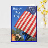 Flag Day Boxer wenskaart Kaart (Gele Bloem)