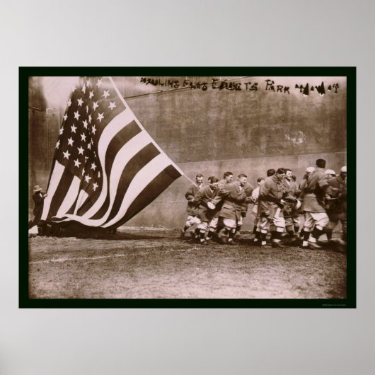 Flag Ebbets Park Baseball 1914 Poster (Voorkant)