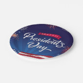 Flag en vuurwerk op de dag van het President  Papieren Bordje (Gekanteld)