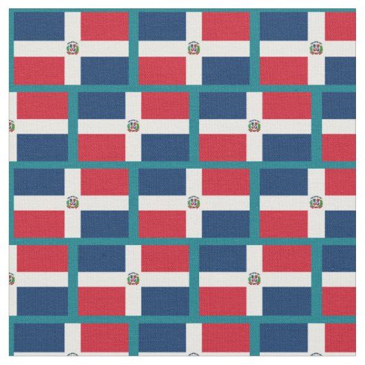 Flag Fabric & trendy mode Dominicaanse Republiek Stof (Close Up)