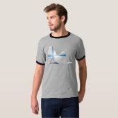 Flag Fins meisje Silhouette T-shirt (Voorkant volledig)