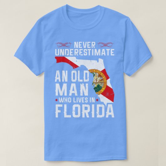 Flag Florida Home Oud Man Flo Grown T-shirt (Design voorkant)
