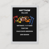 Flag Football Custom Photo Trading Kaarten Visitekaartje (Achterkant)