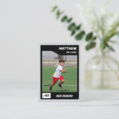 Flag Football Custom Photo Trading Kaarten Visitekaartje (Staand voorkant)
