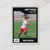 Flag Football Custom Photo Trading Kaarten Visitekaartje (Voorkant)