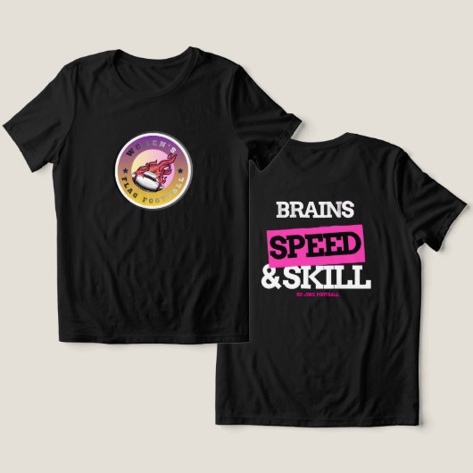 Flag Football Flamed Hype Tri-Blend Shirt (Ontwerp Voorkant & Achterkant)