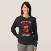 Flag Football Game American Player Field Flags T-shirt (Voorkant volledig)