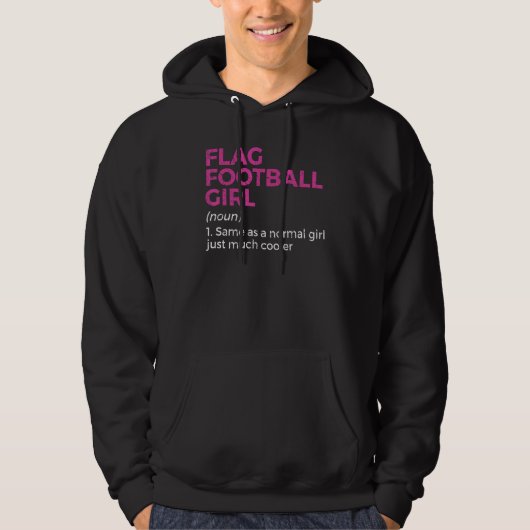 Flag Football Girl Definition Hoodie (Voorkant)
