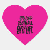 Flag Football Is Mijn Leven Hart Sticker (Voorkant)
