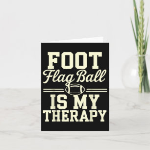 Flag Football is mijn therapie Funny Flag Football Kaart