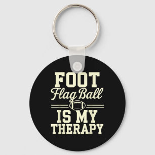 Flag Football Is Mijn Therapie Grappige Flag Footb Sleutelhanger