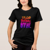 Flag Football Is M'n Leven  Tri-Blend Shirt (Voorkant)