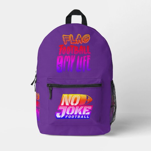 Flag Football Is My Life  Bedrukte Rugzak (Voorkant)