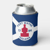 Flag Fort Wayne, Indiana Can Cooler (Blikje Voorkant)