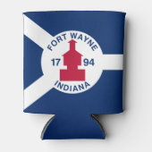 Flag Fort Wayne, Indiana Can Cooler (Voorkant)