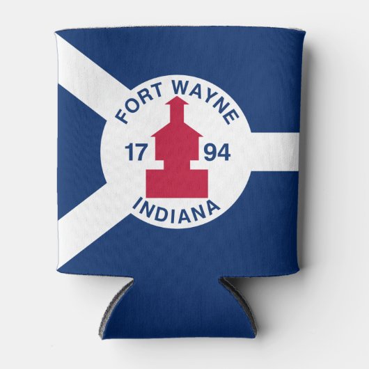 Flag Fort Wayne, Indiana Can Cooler (Voorkant)