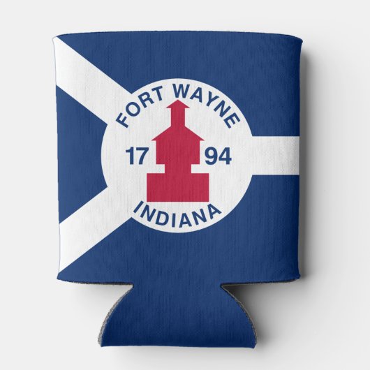 Flag Fort Wayne, Indiana Can Cooler (Achterkant)