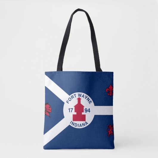 Flag Fort Wayne, Indiana Canvas tas (Voorkant)