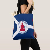 Flag Fort Wayne, Indiana Canvas tas (Dichtbij)