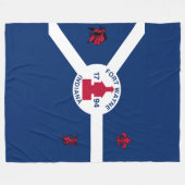 Flag Fort Wayne, Indiana Fleece Blanket Deken (Voorkant (Horizontaal))