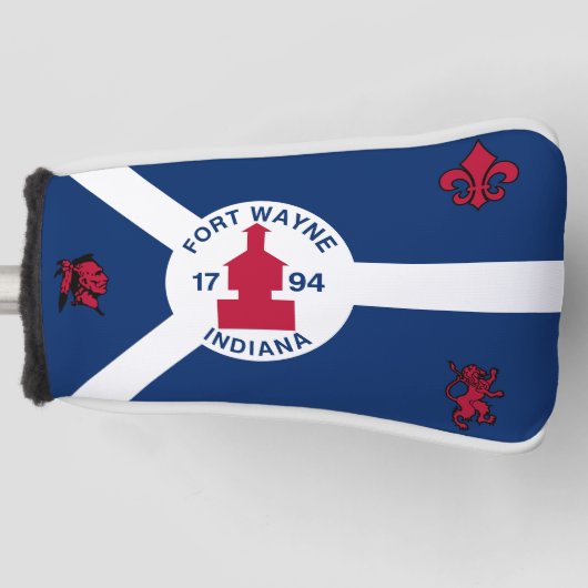 Flag Fort Wayne, Indiana Golfheadcover (Voorkant)